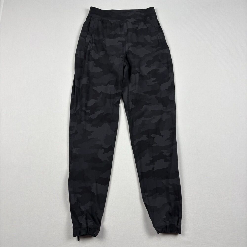 Lululemon Women's Sz 2 Adapted State High-Rise Jogger Camo Black Ankle Zip